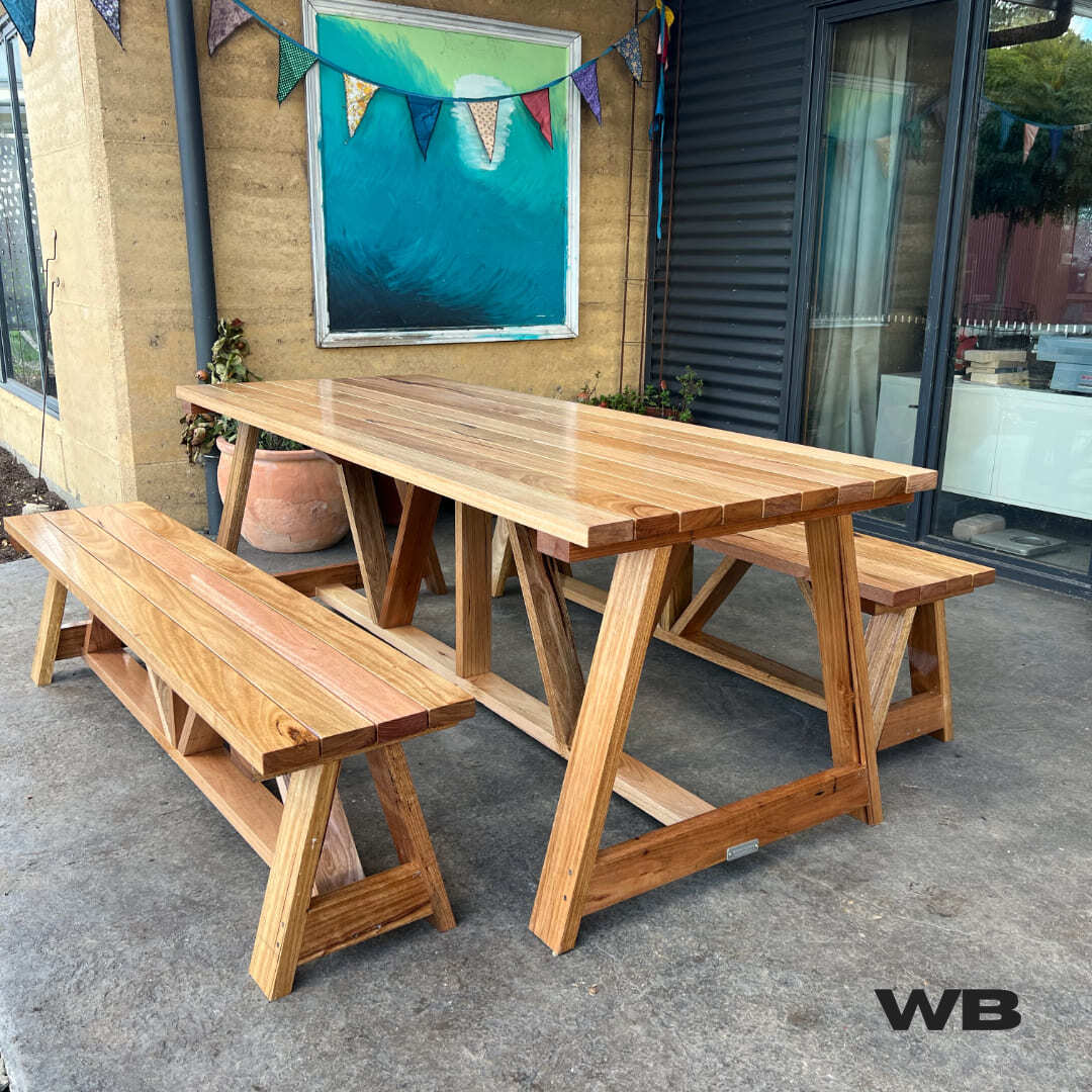 2.1m Hardwood Dining Table