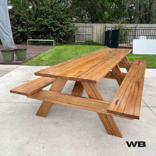 3m hardwood picnic table