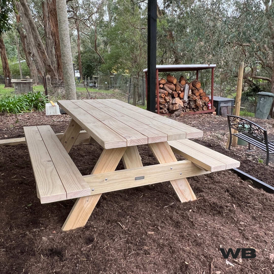 outdoor treated picnic table
