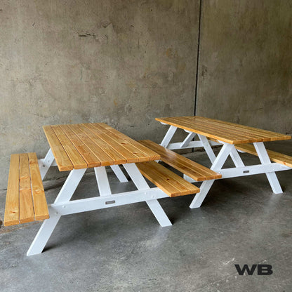 2.1m outdoor picnic bench