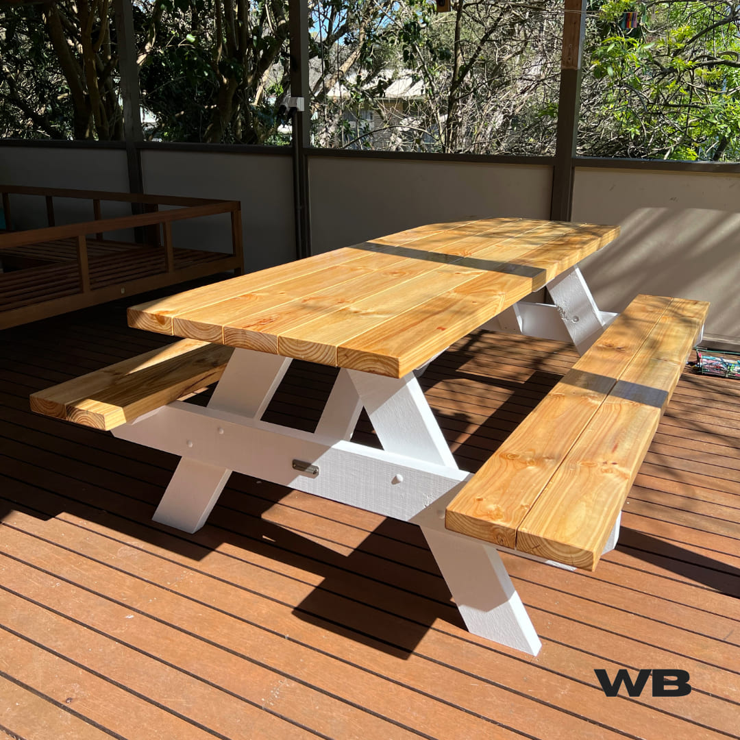 2.1m picnic bench table