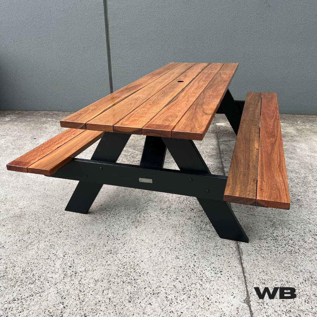 2.1m spotted gum hardwood picnic table
