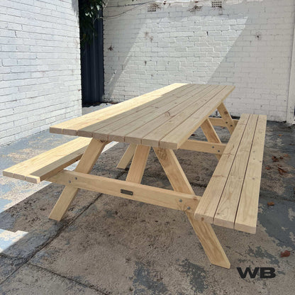 2.4m wooden treated picnic table australia