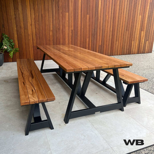 3m outdoor hardwood table set