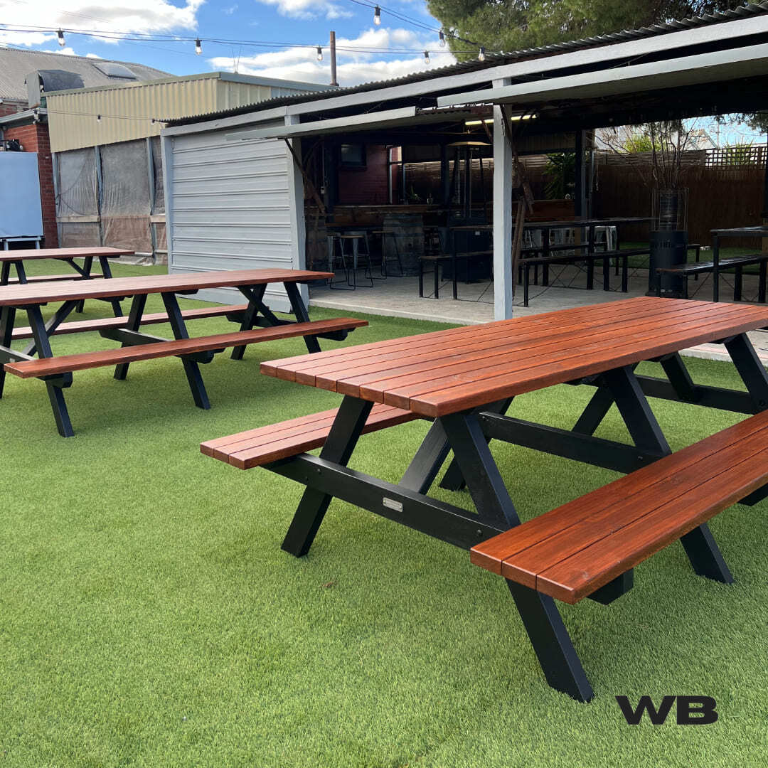 3m classic treated pine outdoor picnic bench table