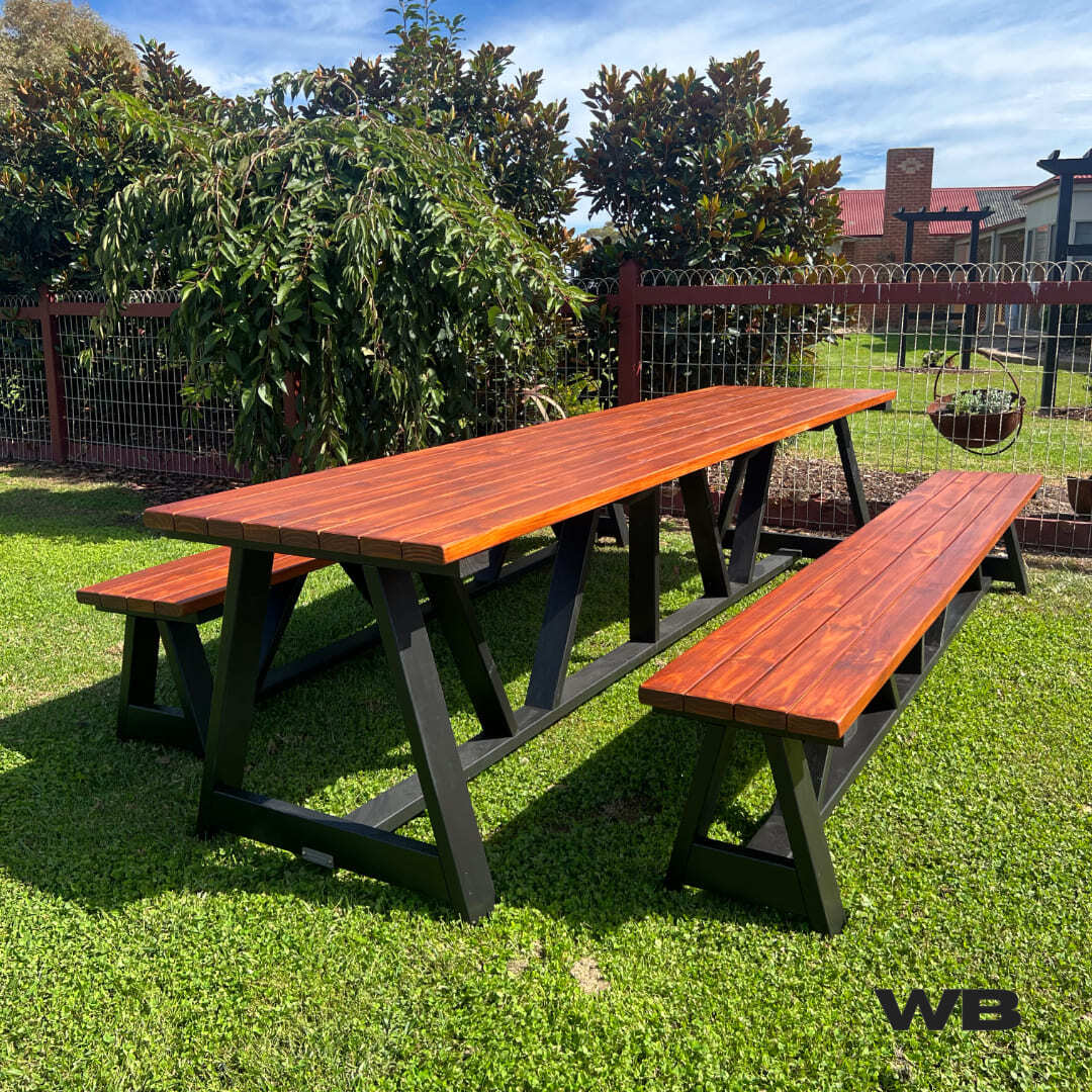 3m merbau patio table set