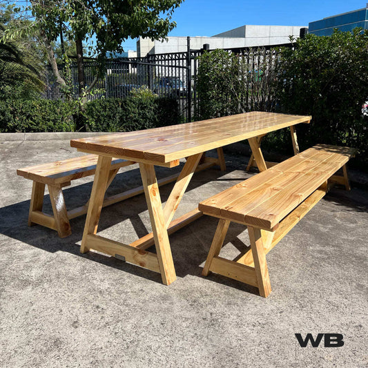 3m solid outdoor patio table set