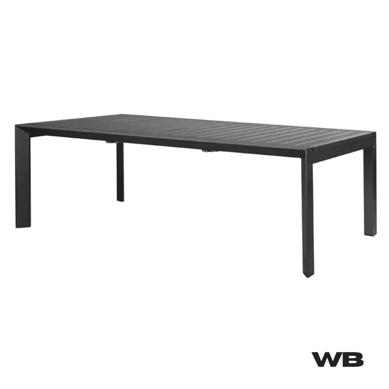 charcoal 13 pcs extendable outdoor table set