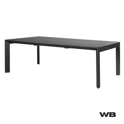 charcoal 13 pcs extendable outdoor table set