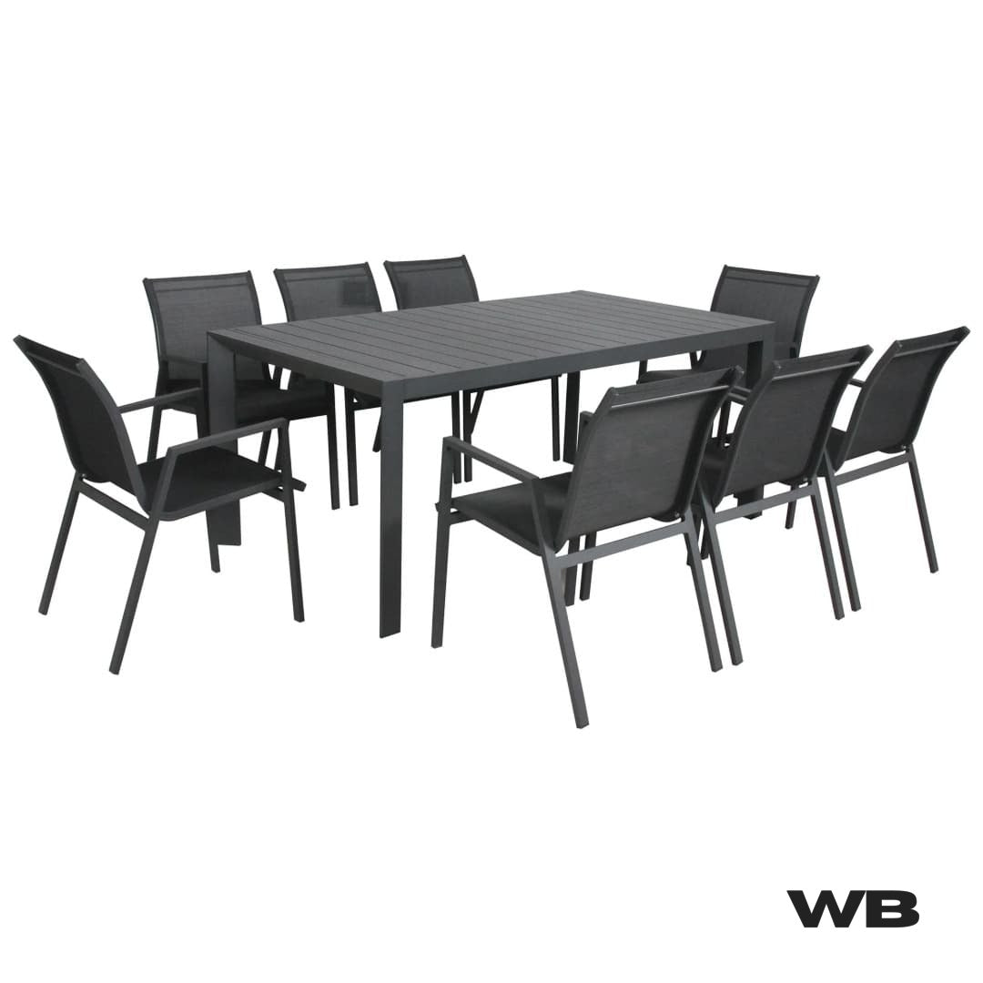 icaria 7 pcs outdoor dining table and chairs australia