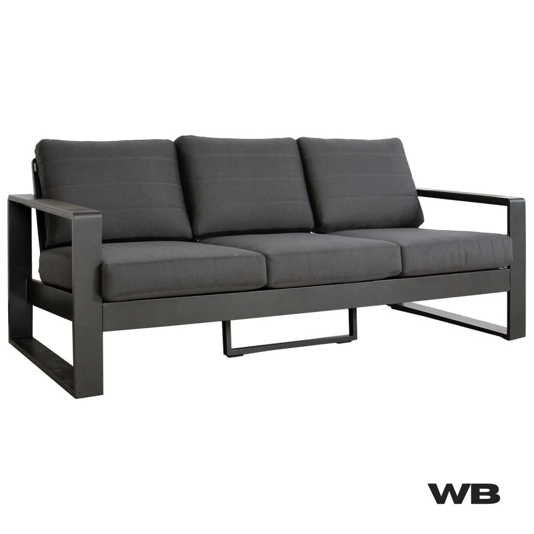 modena 4 pieces black outdoor lounge sets