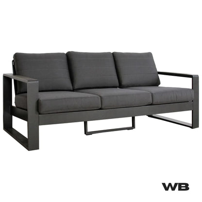 modena 4 pieces black outdoor lounge sets