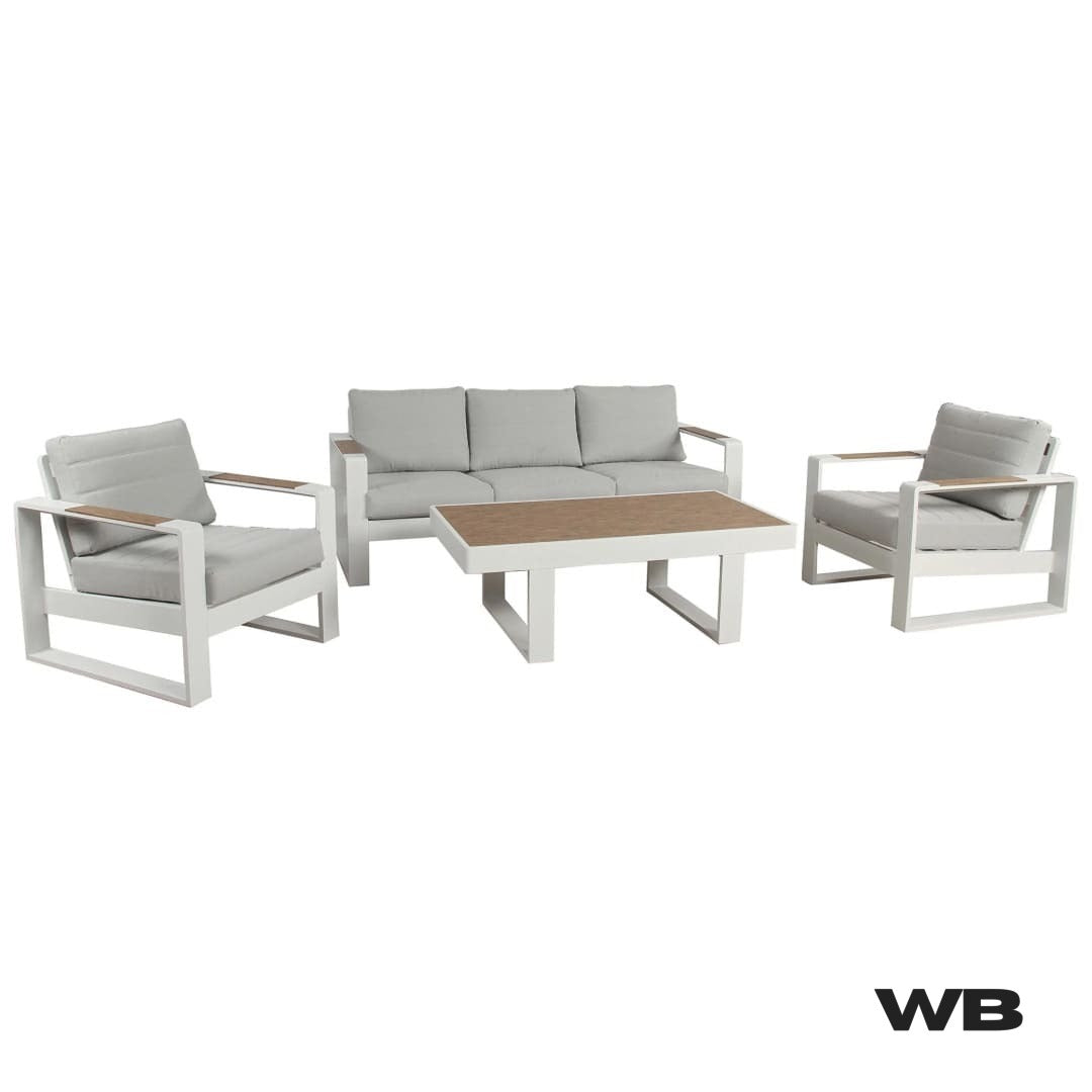 modena outdoor lounges 4 pcs white australia