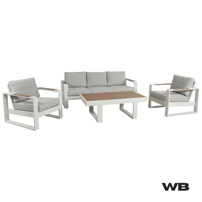 modena outdoor lounges 4 pcs white australia