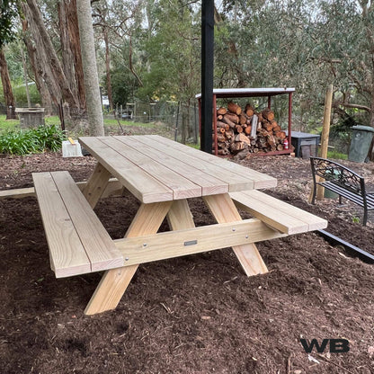 outdoor treated picnic table