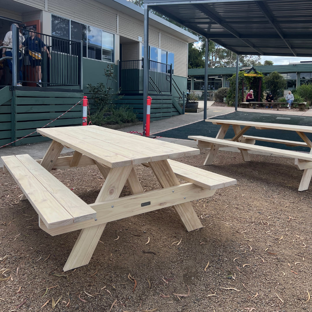 park picnic bench school