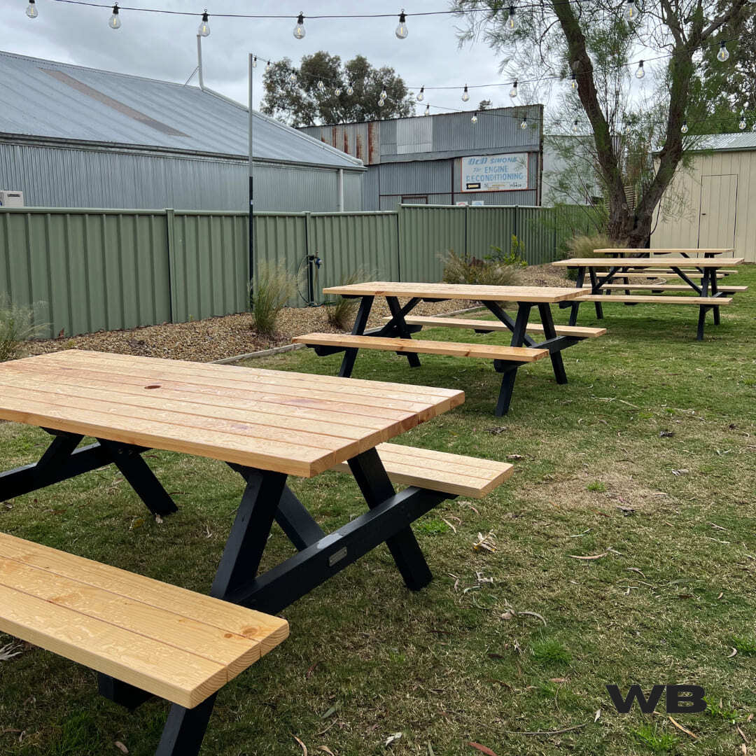 treated picnic benches