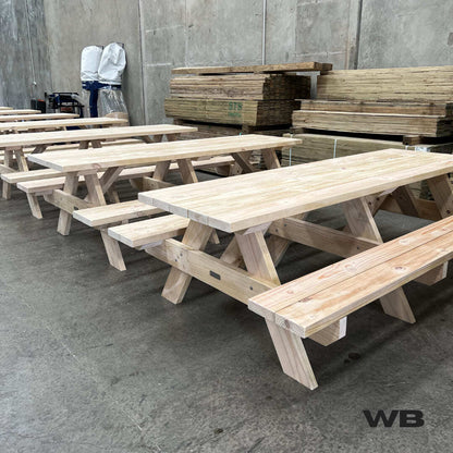 treated pine large picnic tables
