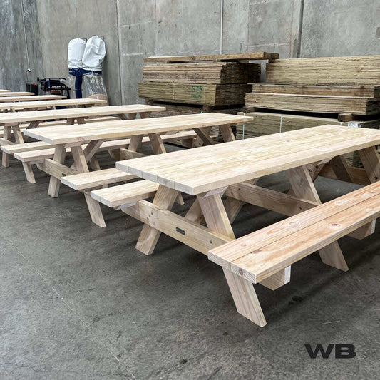 treated pine large picnic tables